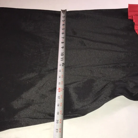 ❤️ Women’s Vintage MISS KIM Long Red & Black Formal Prom Sleeveless Dress Size? - Picture 10 of 11